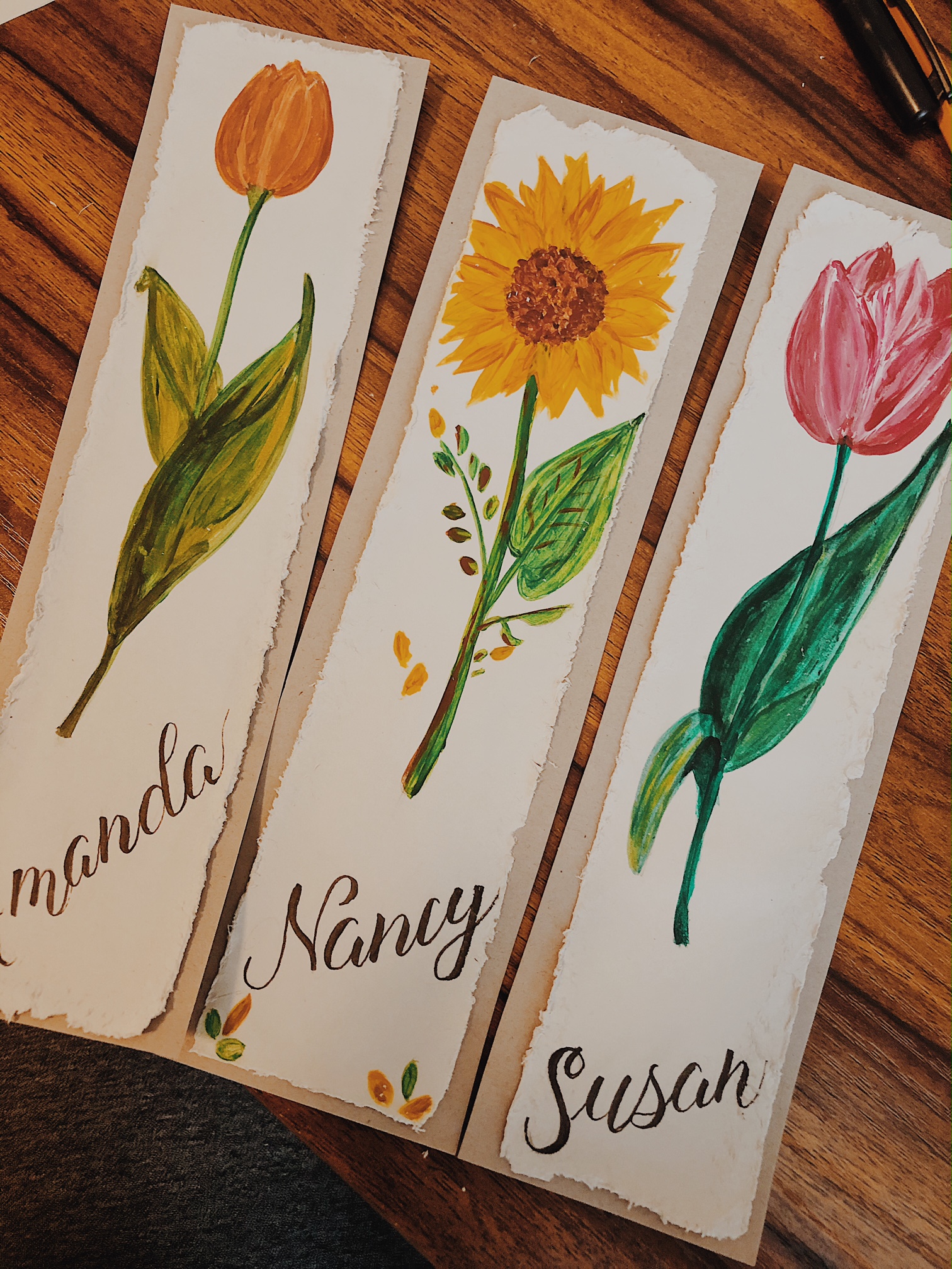 Art Flower Bookmark Examples